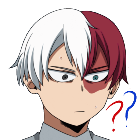 cupajocs what confused bnha todoroki Sticker