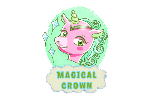 Unicorn Crown Sticker by SparksNBlings