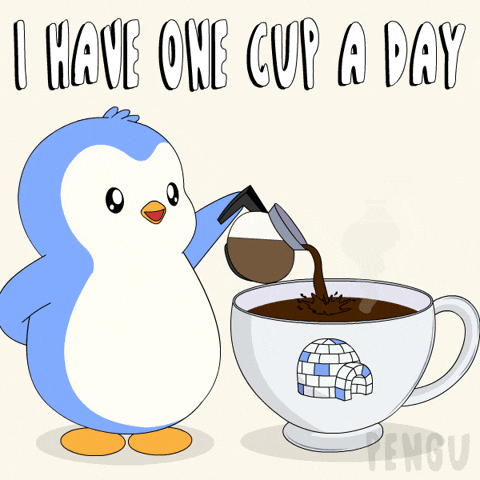 Good Morning Coffee GIF by Pudgy Penguins