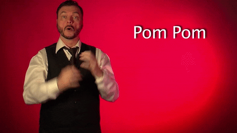 sign language pom pom GIF by Sign with Robert