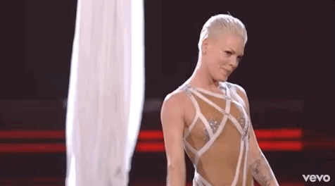 pink giphyupload pink p!nk glitter in the air GIF