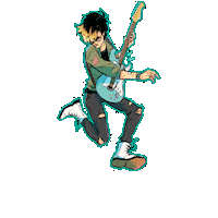 Rock Star Jump Sticker