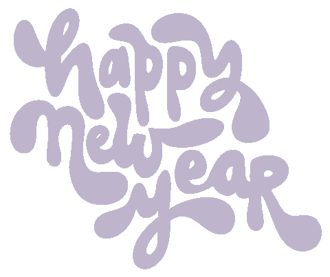 New Year Lettering Sticker