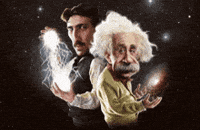 Nikola Tesla Einstein GIF