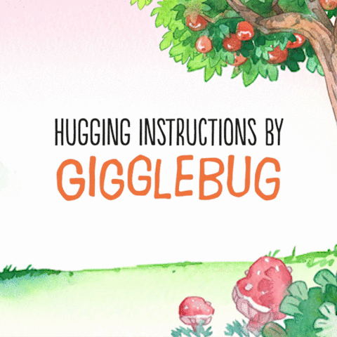 instructions hug GIF by Gigglebug