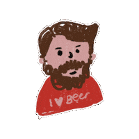 MidwestHouse beer man person sxsw Sticker