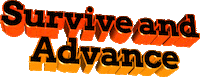 survive and advance sports animated text for tomi Sticker