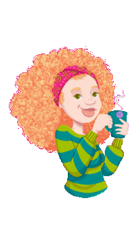 elistorycriativo coffe coffee-break elistorycriativo café da manhã menina café Sticker