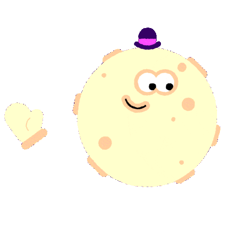 Mr Moon Sticker by Turnip and Duck