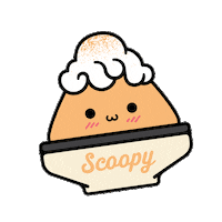 ScoopyMilkBar orange tea ice cream shaved ice Sticker