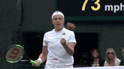 jelena ostapenko fist pump GIF by Wimbledon