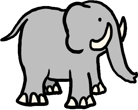 Elephant Defend Sticker by Ruppert Tellac
