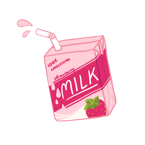 wooniemelon giphyupload pink drink milk Sticker