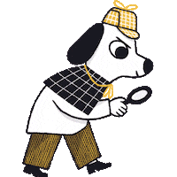 Dog Searching Sticker by Flying Eye Books