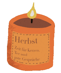 Autumn Candle Sticker by Glück ist...
