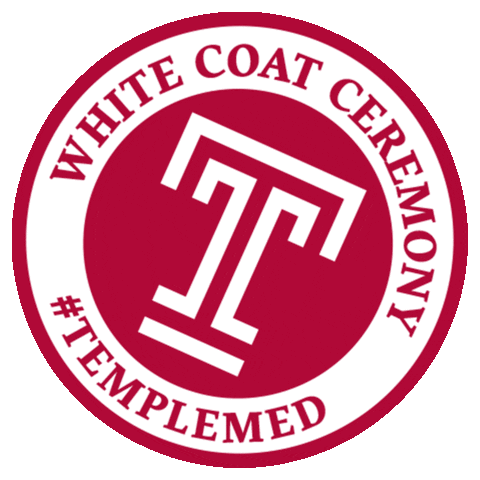 White Coat Sticker by Temple Med School