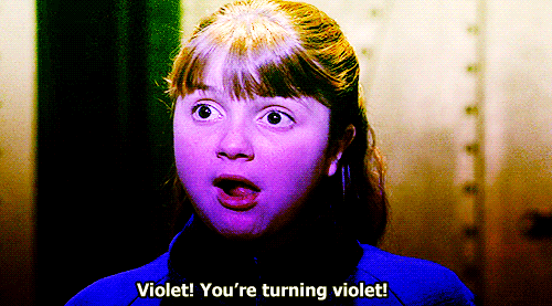 willy wonka and the chocolate factory violet youre turning violet GIF