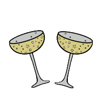 New Year Cheers Sticker