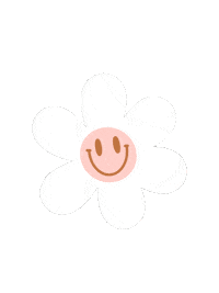 handmadebyleeza smile retro flower vintage Sticker