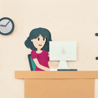 HICACTUS woman office computer working GIF