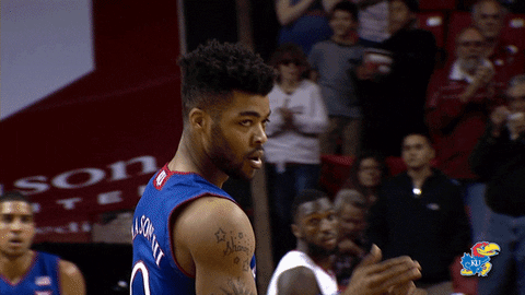 College Basketball Applause GIF by Kansas Athletics