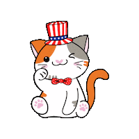 American Cat Sticker by Petique, Inc.