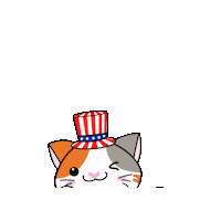 American Cute Cat Sticker by Petique, Inc.