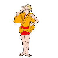 cheeemum てやんでぃ 男じぶん女じぶん 江戸っ子 赤ふん Sticker
