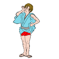 cheeemum てやんでぃ 男じぶん女じぶん 江戸っ子 赤ふん Sticker