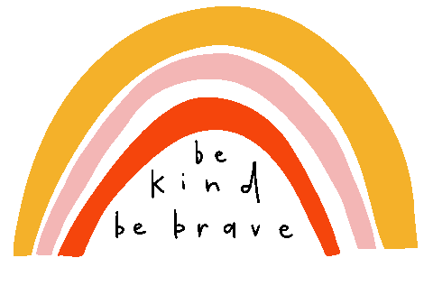 barbsiegraphy giphyupload rainbow encouragement be kind Sticker