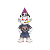 Chicago Bears Cute Monkey Sticker by Zhot