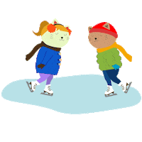 ice skating kiss Sticker by KitNipBox