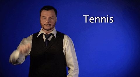 sign language tennis GIF by Sign with Robert