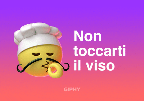 Non Toccarti Il Viso GIF by GIPHY Cares