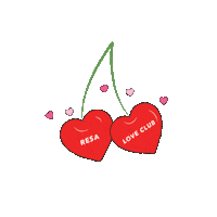 shop_resa love fashion hearts fruit Sticker