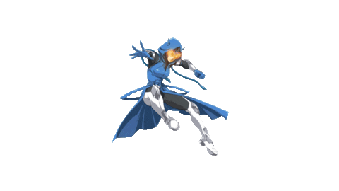 Manga Blue Ghost Sticker by WTFComics