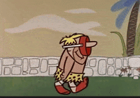 Fred Flintstone Swimming GIF