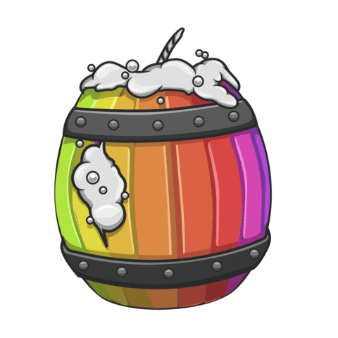 Rainbow Barrel Sticker