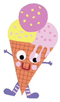 Happy Ice Cream Sticker