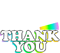 Rainbow Thank You Sticker by Joe Brown
