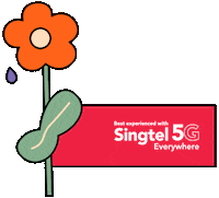 Summer Flower Sticker by Singtel
