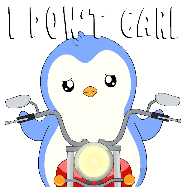 No One Cares Whatever Sticker by Pudgy Penguins