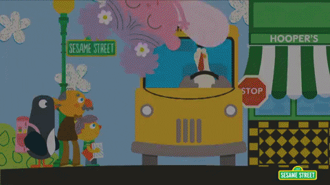 school bus GIF by Sesame Street