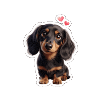 Puppy Love Bassotto Sticker