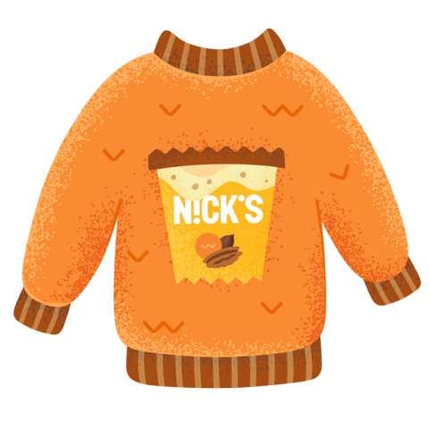 Sweater Weather Coffee Sticker by N!CK'S Ice Creams