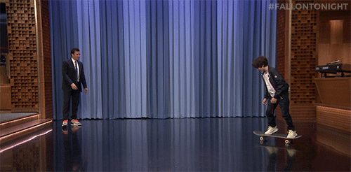 jimmy fallon skateboard GIF by The Tonight Show Starring Jimmy Fallon