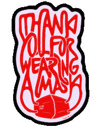 Mask Thank You Sticker