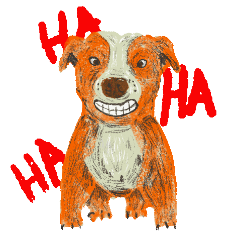 Dog Laugh Sticker