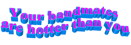pink band Sticker by AnimatedText