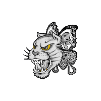 Cat Tattoo Sticker by Taylor Reeve